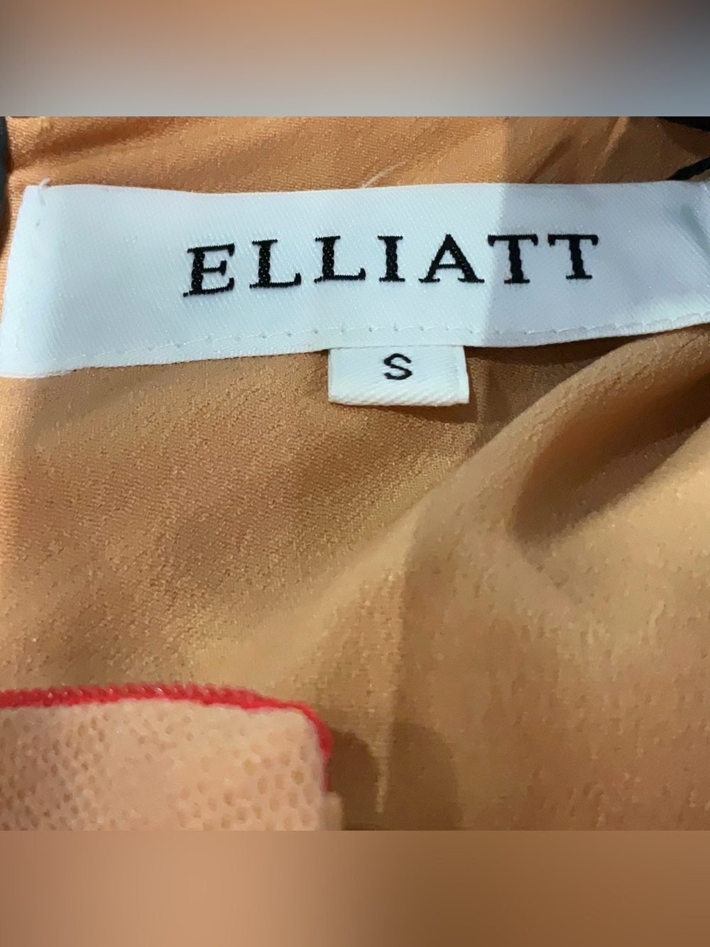 NWT Elliatt Performance Floral Appliqué Mini Dress Red Nude Size Small - Picture 5 of 11